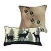 Donna Sharp Deer Tracks 2-pc. Square Throw Pillow In Black