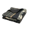 Donna Sharp Deer Walk Quilted Rustic Throw In Black,beige,green,tan