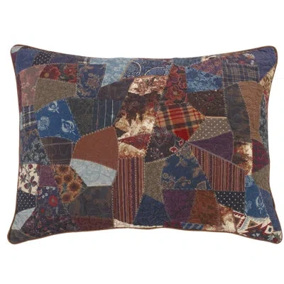 Donna Sharp Dizzy Quilted Standard Sham In Blue;black;brown;green;red;beige;yellow;