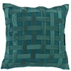 Donna Sharp Dizzy Teal Blue Crosshatch Decor Pillow In Teal