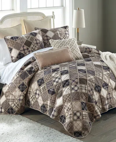 Donna Sharp Driftwood 3-pc. Cotton Pieced Heavyweight Quilt Set, King In Multi