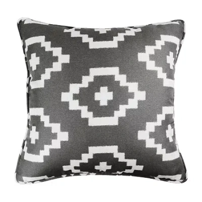 Donna Sharp Durango Motif Square Throw Pillow In Gray