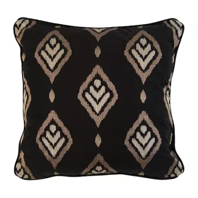 Donna Sharp Emblem Square Throw Pillow In Black