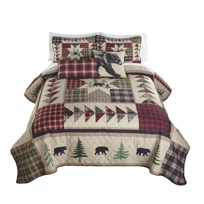 Donna Sharp Forest Point Ucc 3pc Rustic King Quilt Set
