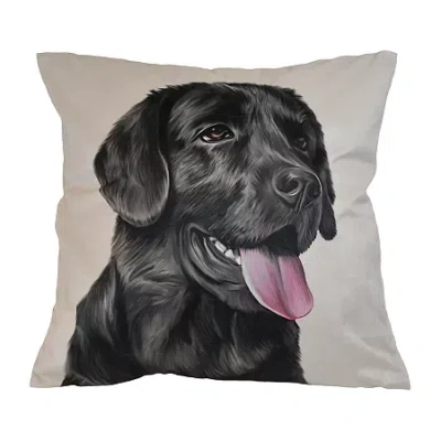 Donna Sharp Lab Square Throw Pillow In Sand