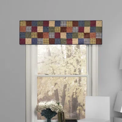 Donna Sharp Lakehouse Quilted Pieced Cotton Valance/runner In Brown