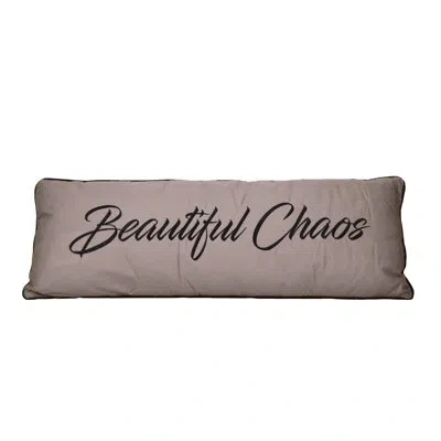 Donna Sharp Lexington Beautiful Chaos Embroidered Throw Pillow In Black;brown