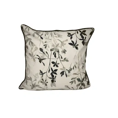 Donna Sharp Lexington Floral Decorative Throw Pillow In Black;gray;ivory