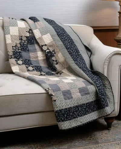 Donna Sharp Lexington Trip Cotton Reversible Throw, 50" X 60" In Multi
