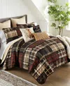 Donna Sharp Lj Plaid 2-pc. Cotton Pieced Heavyweight Quilt Set, Twin In Multi