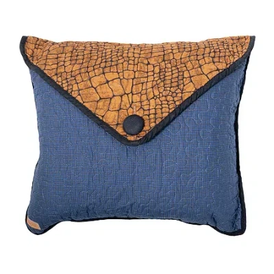 Donna Sharp Midnight Bear Cotton Envelope Square Throw Pillow In Blue