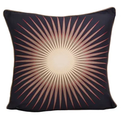 Donna Sharp Mojave Red Starburst Southwest Decor Pillow In Black;brown;red;beige;cream