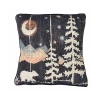 Donna Sharp Moonlit Bear Cotton Square Throw Pillow In Black