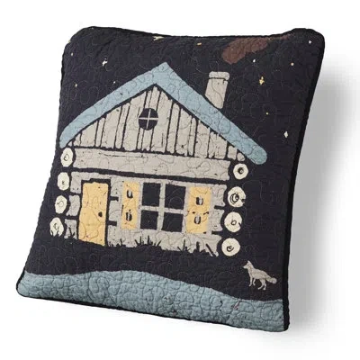 Donna Sharp Moonlit Cabin Cotton Decor Pillow In Blue;black;gray;yellow;ivory;navy
