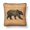 Donna Sharp Oakland Cotton Bear Square Throw Pillow In Sand
