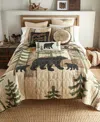 Donna Sharp Painted Bear 3 Piece Quilt Set, Queen In Painted Bear