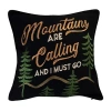 Donna Sharp Painted Bear Mountain Square Throw Pillow In Black