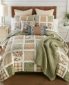Donna Sharp Peach Rose Cotton 3 Pc. Quilt Sets In Multi