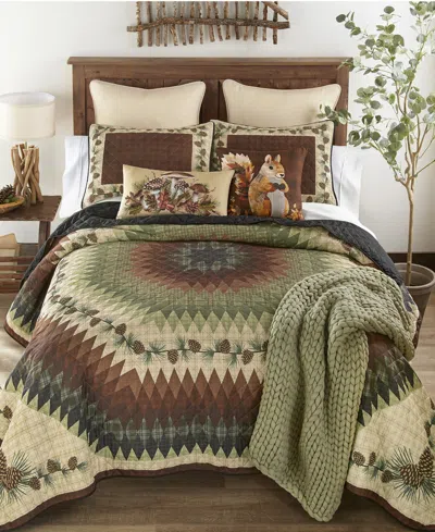 Donna Sharp Pine Circle 3-pc. Quilt Set, King In Brown