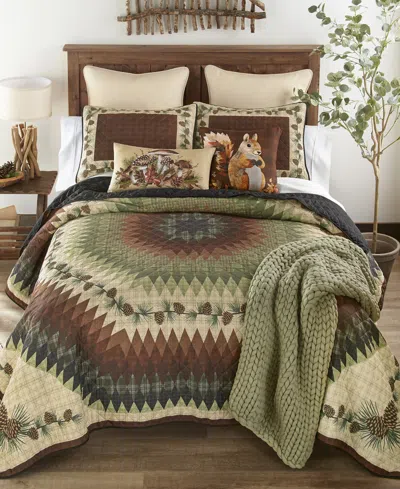 Donna Sharp Pine Circle 3-piece Quilt Set, California King In Multi