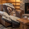 Donna Sharp Pine Circle Rustic Quilted Throw In Brown
