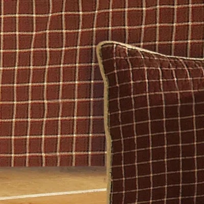 Donna Sharp Pine Lodge Tailored Plaid Bed Skirt Collection In Red;cream