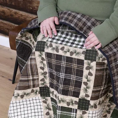 Donna Sharp Pine Patch Pieced Cotton Quilted Lap Quilt In Multi