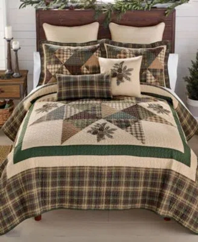 Donna Sharp Pine Star Cotton 3 Pc. Quilt Sets In Multi