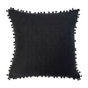 Donna Sharp Pompom Square Throw Pillow In Black