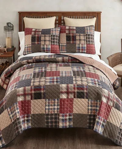 Donna Sharp Ranger Plaid Patterns 3-piece Quilt Set, California King In Brown