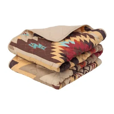 Donna Sharp Sand Dune Lightweight Quilted Throw Blanket In Brown