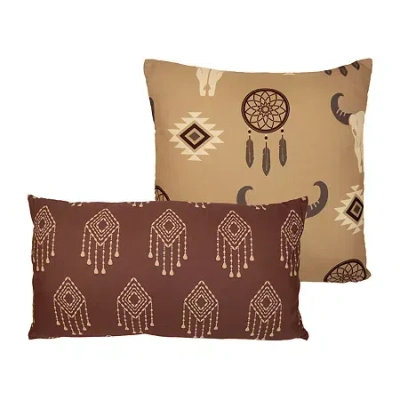Donna Sharp Southwest 2-pc. Square Throw Pillow In Red
