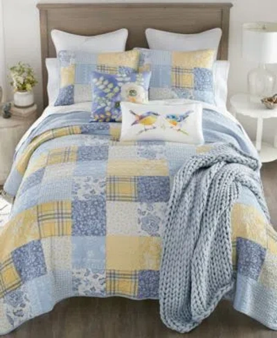 Donna Sharp Spring Flowers 3 Pc. Quilt Sets In Blue