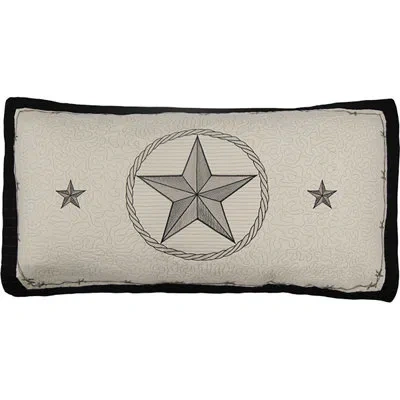 Donna Sharp Texas Pride Embroidered Star Quilted Cotton Southwest King Sham In Black;beige;gold;tan