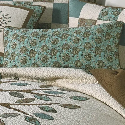 Donna Sharp Vintage Tree Of Life Cotton Floral Decor Pillow In Brown;green;ivory