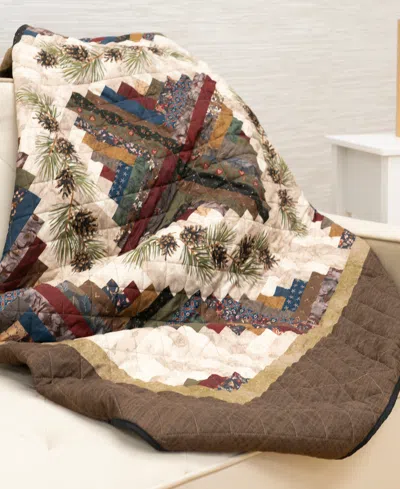 Donna Sharp Whitley Reversible Throw, 50" X 60" In Brown