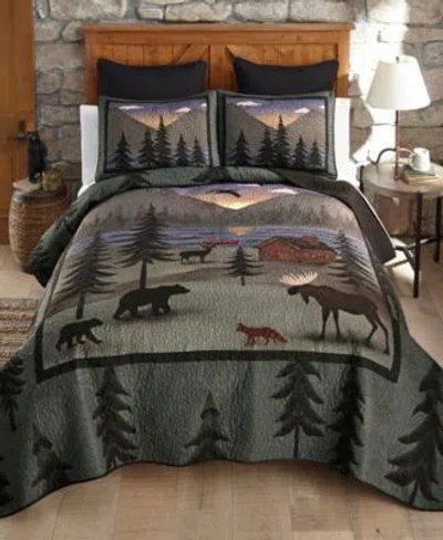 Donna Sharp Wild Retreat Mountain Cabin 3 Piece Quilt Sets In Gray