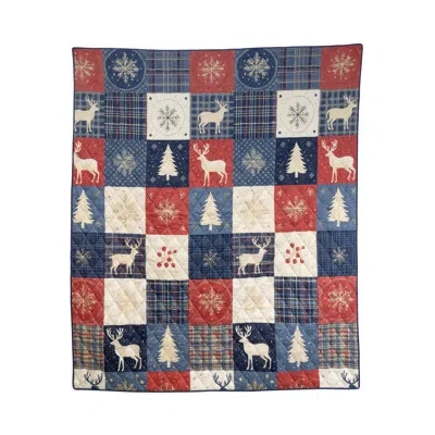Donna Sharp Yls By  Noel Patch Quilted Throw In Multi