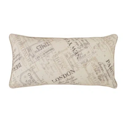Donna Sharp Your Lifestyle By  Biscotti Cotton Decor Pillow In Brown;gray;beige;tan