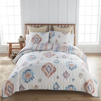 Donna Sharp Your Lifestyle By  Bonita Southwest Quilt Set In Blue;brown;red;orange;purple;ivory;tan;t