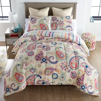 Donna Sharp Your Lifestyle By  Cali 3pc Paisley Comforter Set In Blue;green;red;beige;pink;orange;purple;