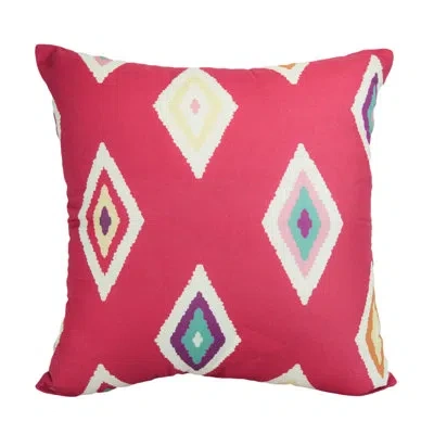Donna Sharp Your Lifestyle By  Cali Diamond Decorative Throw Pillow In Beige;pink;orange;purple;ivory;teal