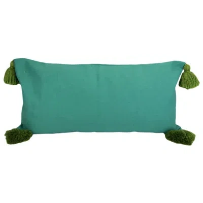 Donna Sharp Your Lifestyle By  Cali Tassels Rectangle Throw Pillow In Green;teal