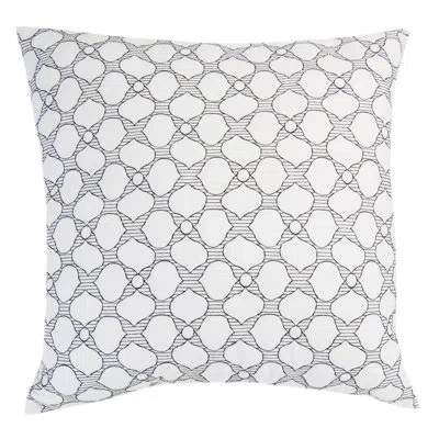 Donna Sharp Your Lifestyle By  Cameron Embroidered Emblem Cotton Decor Pillow In Black;white
