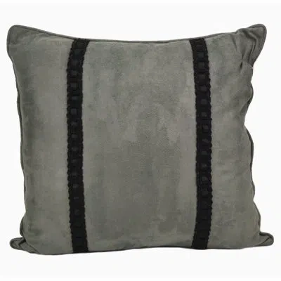 Donna Sharp Your Lifestyle By  Canoe Trip Bear Decorative Throw Pillow In Black;gray