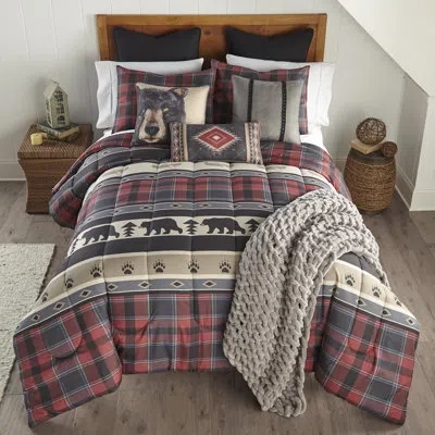 Donna Sharp Your Lifestyle By  Canoe Trip Comforter Set In Blue;black;brown;gray;red;beige;gold;tan