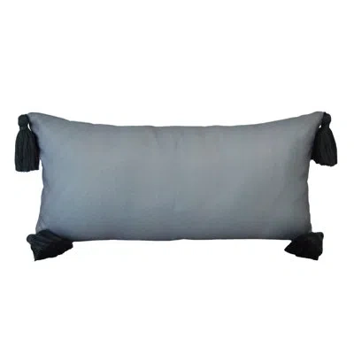 Donna Sharp Your Lifestyle By  Cordoba Tassels Rectangle Throw Pillow In Blue;black;gray