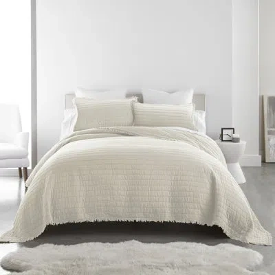 Donna Sharp Your Lifestyle By  Delano Blush 3pc Garment Washed Cotton King Quilt Set