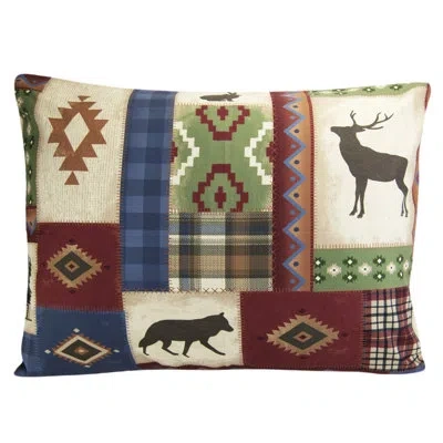 Donna Sharp Your Lifestyle By  Forest Grove 3pc Lodge Comforter Set In Blue;black;brown;green;red;beige;orange;
