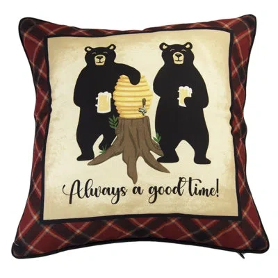 Donna Sharp Your Lifestyle By  Forest Grove Good Time Decorative Throw Pillow In Black;brown;red;beige;yellow;gold;ivory;